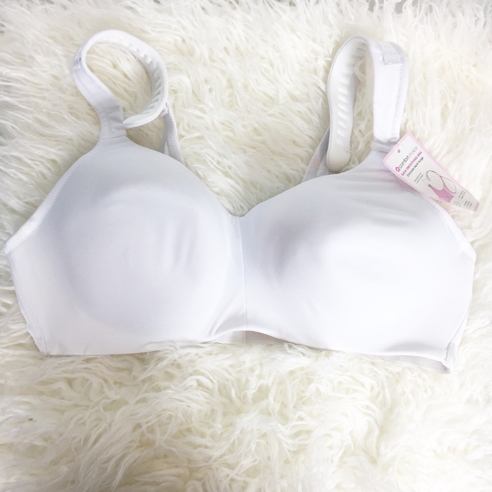 ComfortChoice 42D Multi adjust strap white bra nwt